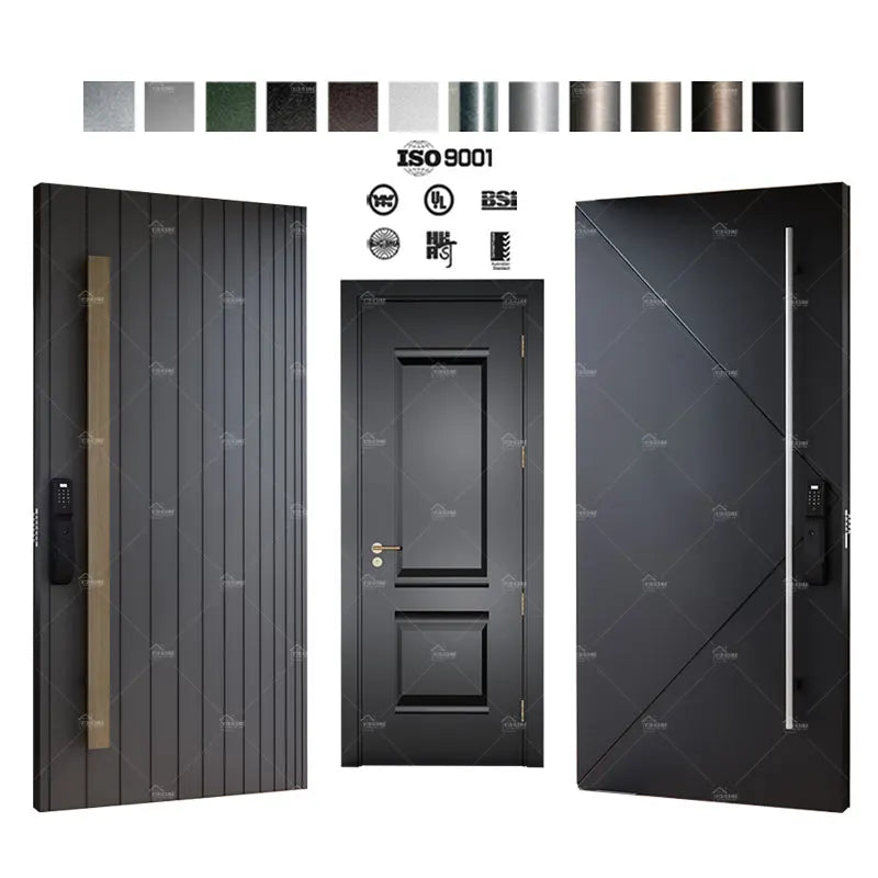 Foshan Yohome Custom Modern Front Main Stainless Steel Pivot Entry Doors Luxury Interior and Exterior Security Doors