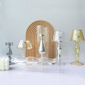 Table Lamp Candlestick Glass Ins European Simple Glass Romantic Dinner Glass Creative Ornaments Silver-plated Candlestick