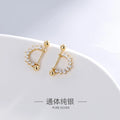 New Design Jewelry 925 Sterling Silver Screw Ear Clip Zircon Earring