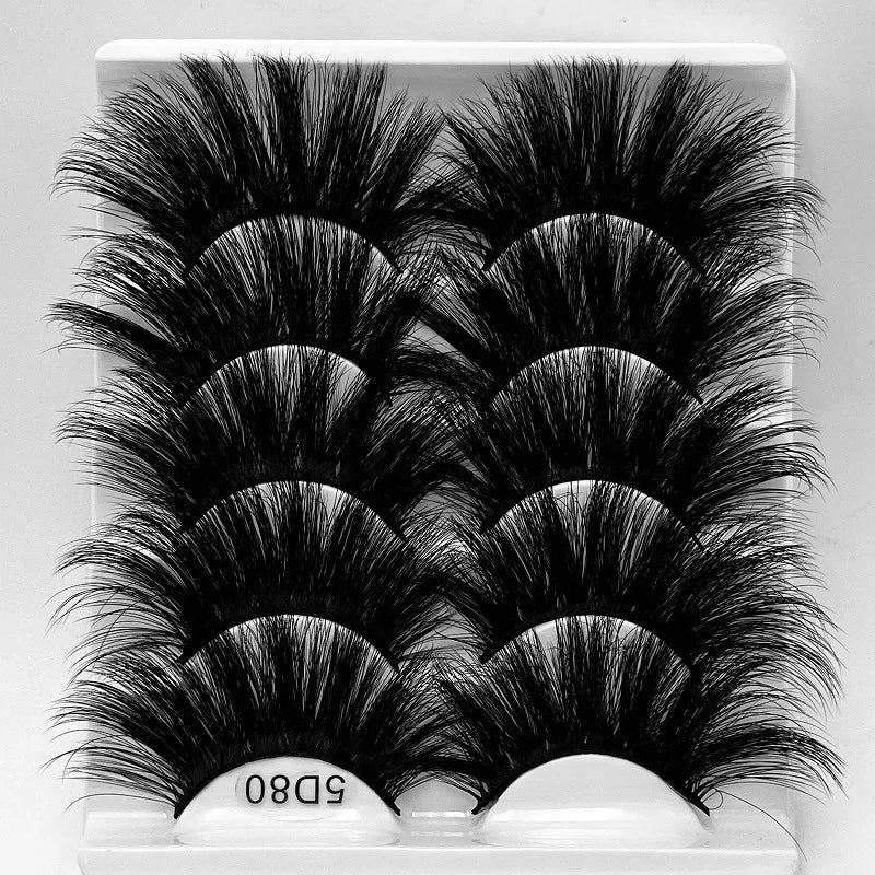 Mink Eyelashes Eyelash Real 3D Free Sample Lashes 25MM Fur Hand Made 3D Multi Layered Custom Size Accepted Natural Long OEM /ODM