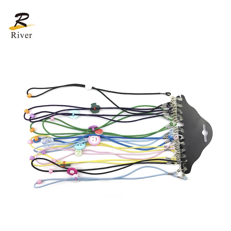 Colorful Cartoon Fibre Children Glasses Anti-lost Chain Sunglasses Fashion Cords Reading Glasses Eye Wear Chains