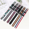 16/18mm Nylon Leather Watch Strap - Classic Style Wrist Band for Daily & Sports Wear