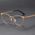 Ultra Light Eitanium Square Gold Eyeglasses for Men and Women Luxury Vintage Optical Frames Computer Eye Glasses