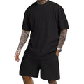 New Coming Design 2024 Male Oversize Gym Fitness Two Piece Clothes Men Shorts and T-shirt Set