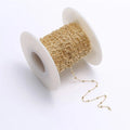 Genuine 14K Gold Filled 1.35mm Cable With Beaded Permanent Jewelry Chains Roll for Women