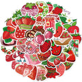 50Pcs Cartoon Strawberry Graffiti Stickers Suitcase Skateboard Guitar Decorative Stickers DIY Waterproof Gift Sticker for Kids