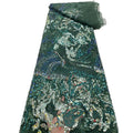 African Lace Fabric Mint Green Sequins Embroidery Lace Voile Wedding Dress Material Laces Fabrics for Women