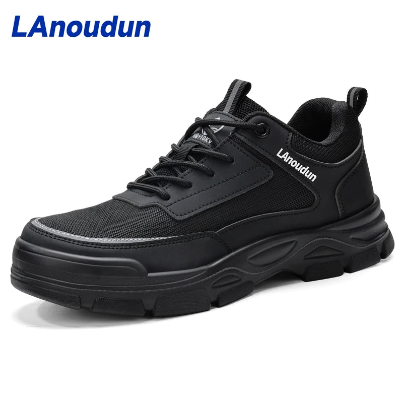 LAoutun Safety Shoes Insulation 10KV Anti Smashing and Puncture Lightweight Breathable Safety Shoes for Men