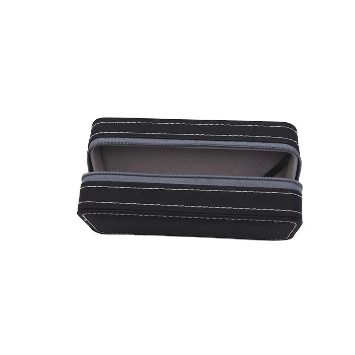 Custom logo Factory Fashion Leather Watch Bags Zipper Travel Bag Organizer Bag Glasses case EVA