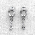Sterling Silver 5*7mm Semi Mount Stud Eardrops Empty Frame Support Blank Setting S925 Base Without Center Stone DIY for Inlay