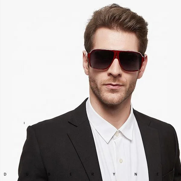 Dubery 2026 Vintage Sunglasses with Customizable PC Frame High Quality Blue and Red Frames Online Store for Famous Brands