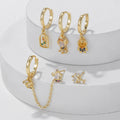 6Pcs Fantasy Princess Theme Tassel Earrings Cute and Elegant Jewelry Trend Earrings Set