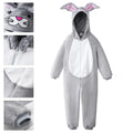 Stylish Bunny Jumpsuit Girls and Boys Comfy Long Sleeve Hooded Romper for Easter Carnival Party Performance