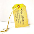Custom Printed Brown Kraft Swing Tags Sustainable Paper Hang Tags Die-Cut Rectangular Jeans Pattern Garments Shoes Bags