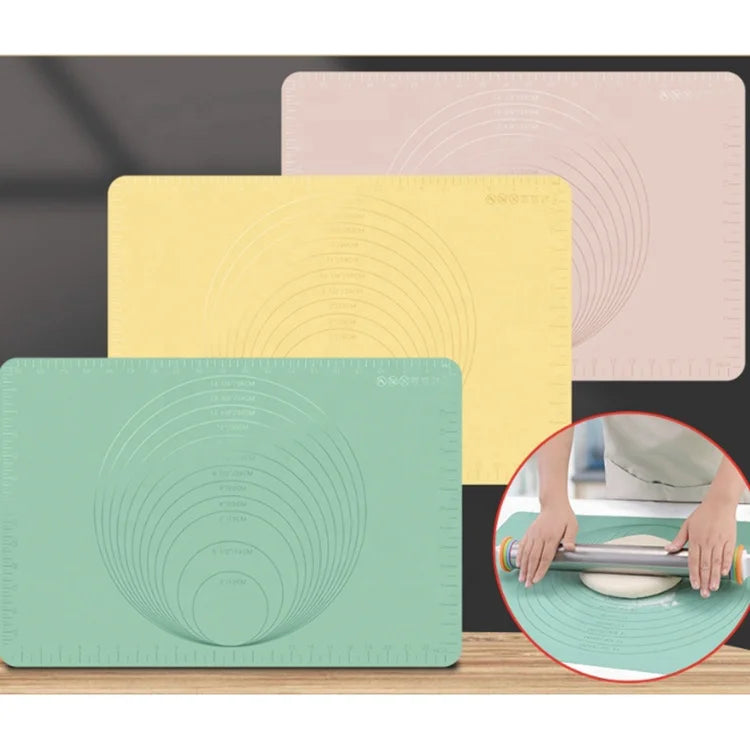 60*40cm Measurement Food Grade Kitchen Non-Slip Silicone Pastry Mat for Cake Cooking Dough Rolling & Baking Tool