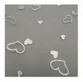 Good Quality Heart Tulle Iridescent Knit Silver on Foil Fabric