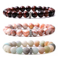 Custom 8mm Bead Bracelet Handmade Luxury Trendy Healing Gem Natural Stone Beads Men Women Friendship Stretch Bracelets