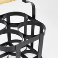 Modern Design 4-Bottle Metal Milk Storage Rack Iron Beer Holder Rack Bottle Carrier Organizer for Kitchen Tabletop Food Use