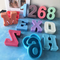 Wholesale DIY Creative Cake Mold Resin Drip Glue Mold Large Size 26 English Letter Silicone Mold