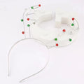 Metal Colorful Bells Deer Horn Christmas Hair Ring Oversize Antler Bells Headbands Christmas Hair Accessories