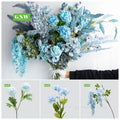 Blue Artificial Bouquet Flower Silk Hydrangea Pink Rose Peony Wedding Decoration Supplies Wholesale Decorative Flowers