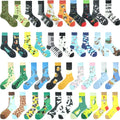 Personalized Fashion AB Socks Asymmetric Cute Designers Socks Animals Fox Dolphin Panda Piano Cotton Funny Unisex Crew Socks
