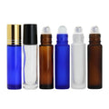 10ml Luxury clear Amber Blue Move Ball Bottle for Essential Oil Remove on Glass Perfume Bottle