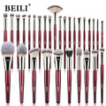 Professional Luxury Vegan Makeup Brushes Set 30pcs Soft Synthetic Powder Foundation Blending Fan Brush with Mascara Customizable