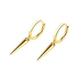 Spike Rivet Pendant Drop Earrings for Women Gold Color French Hip Hop Rock Jewelry Gift