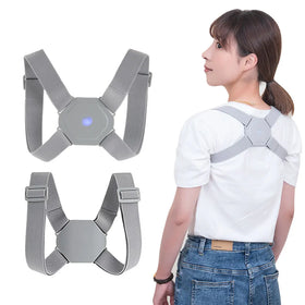 Factory Price Electric Posture Corrector Back Brace Spine Stretcher Lumbar Vibration Massager USB Rechargeable Deck Backbelt