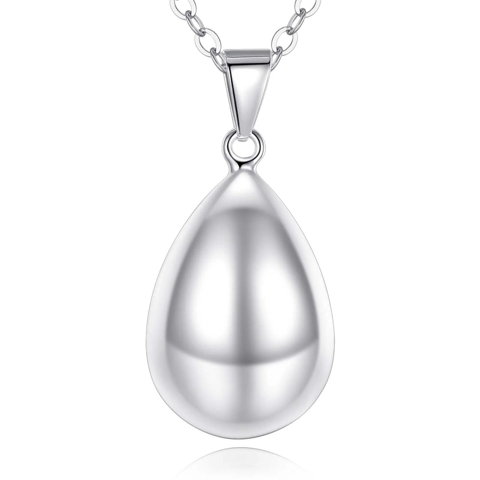 Water-Drop Teardrop Women Harmony Mexican Bola Bell Angel Chime Caller Ball Necklace