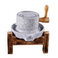 Wholesale Dia30 Grey Black Sesame Flour Granite Stone Grinder Mill with Wood Holder
