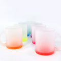 Sublimation Frosted Glass Mugs Customized Heat Transfer Printing Logo Coffee Cup Christmas Mug Gift Cute Tea Milk Cup