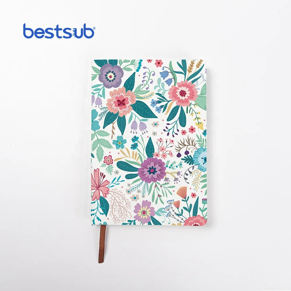 BestSub Wholesale New Hot Selling Products Custom White Sublimation Blanks PU Leather Printed Notebook Budget Binder