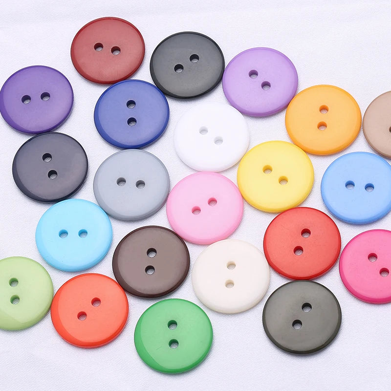 Wholesale Colorful Round 2 Holes Bread Resin Buttons for Garment Accessories Polyester Button