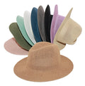 Wholesale Panama Straw Hat Jazz Hat Summer Shade Beach Wide Brim Straw Hat