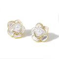 New Pop Pearl Earrings Gold Silver Personality Fashion Earrings Women's Diamond Earrings