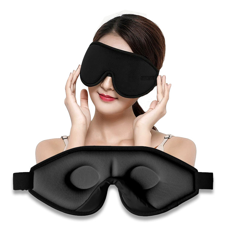 Luxury Quality Custom Adjustable Memory Foam Puffy 3D Sleep Eye Mask Hot Selling Elastic Strap