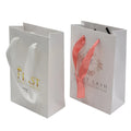 Luxury Custom Pink Logo White Coated Kraft Recyclable Mini Jewelry Paper Shopping Gift Bag for Lipgloss