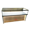 Luxury Custom Tempered Glass Jewelry Counter Metal Stainless Steel New Design Jewelry Store High End Jewelry Showcase