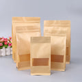 Eco Friendly sealed Kraft Paper Bag Aluminum Plated Self-supporting Bag