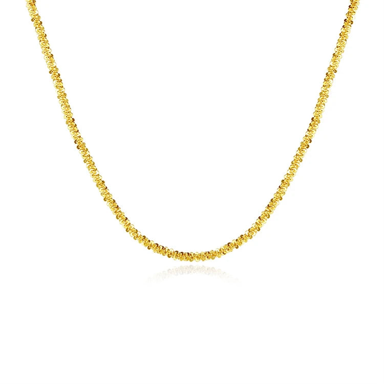 Minimalist No logo Pendant Simple Necklace Waterproof Platinum 18k Gold Plated Necklace 925 Sterling Silver Chain Necklace Jewel