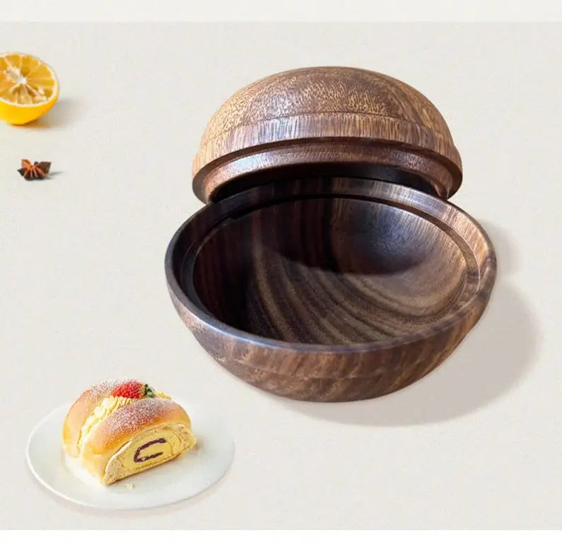 Professional Manufacturer's Custom Logo Wood Serving Bowls-Eco-Friendly Heat Resistant Wedding & Salad Use Reasonable Price