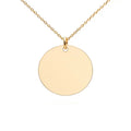 OEM Custom Fom 6mm  to 25mm 30mm  Pendant Name Messages Text Engravable  Initial Stainless Steel Circle Solid Gold Disc Round Ne