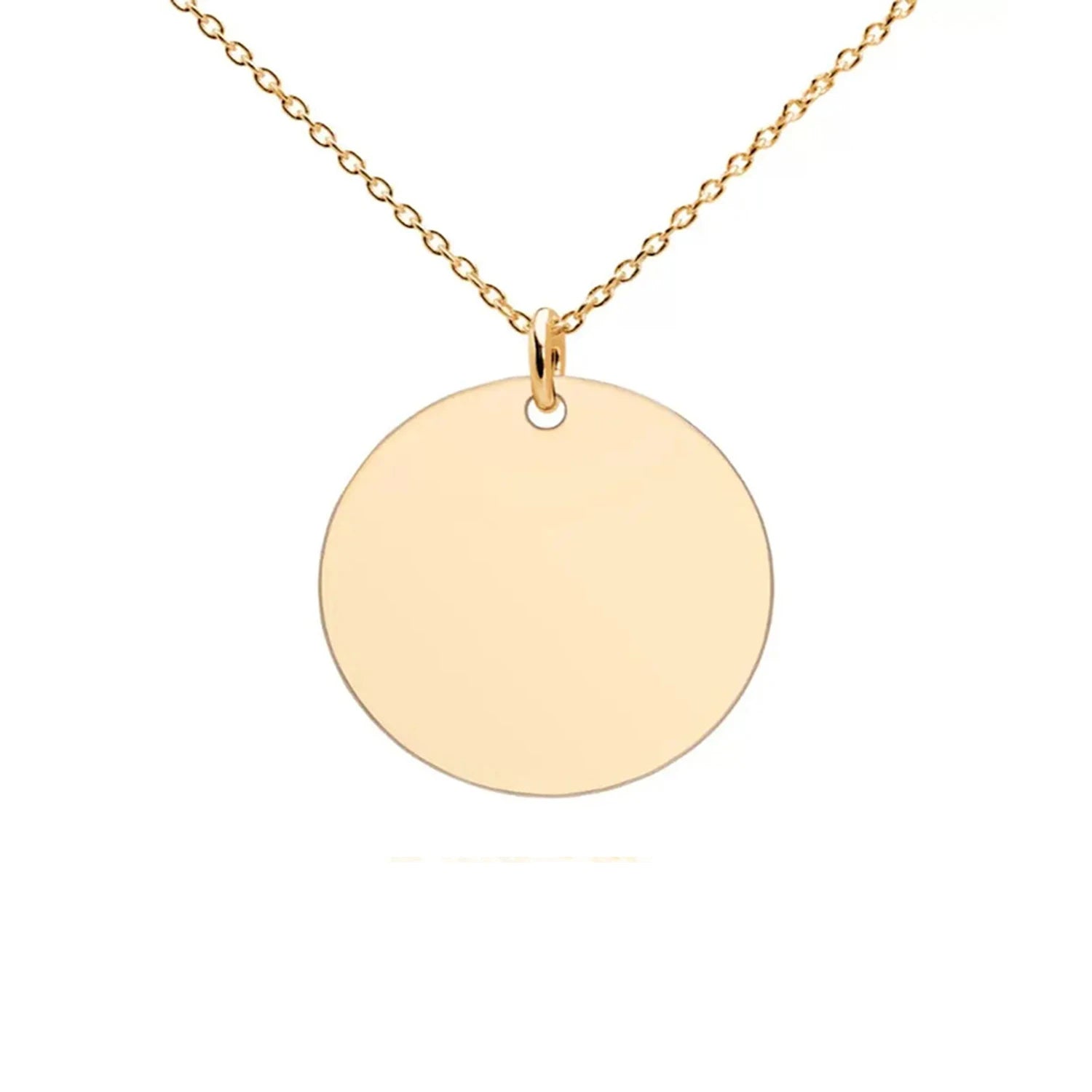 OEM Custom Fom 6mm  to 25mm 30mm  Pendant Name Messages Text Engravable  Initial Stainless Steel Circle Solid Gold Disc Round Ne