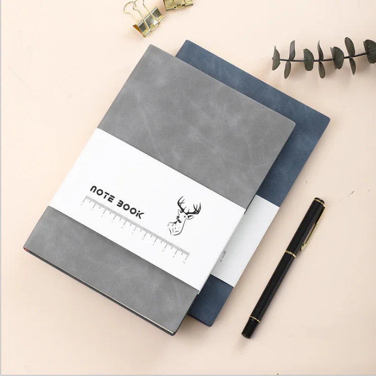 2025 Luxury Soft Cover PU Leather Notebook A5 Size Custom Logo Hardcover Style Business Office Gift with Personalised Notebooks