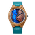 Luxury Sport Watch for Men Quartz Movement Business or Antique Style No Logo Wood Silicone Strap Design