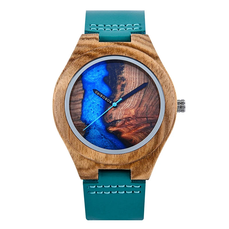 Luxury Sport Watch for Men Quartz Movement Business or Antique Style No Logo Wood Silicone Strap Design