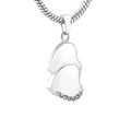 Vintage Crystal Double Heart Urn Stainless Steel Silver Plated Cremation Memorial Holder Couple Hearts Necklace Keepsake