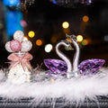 2025 Personalized Pink Crystal Gift Crystal Swan Figurines Wedding Giveaway Gifts